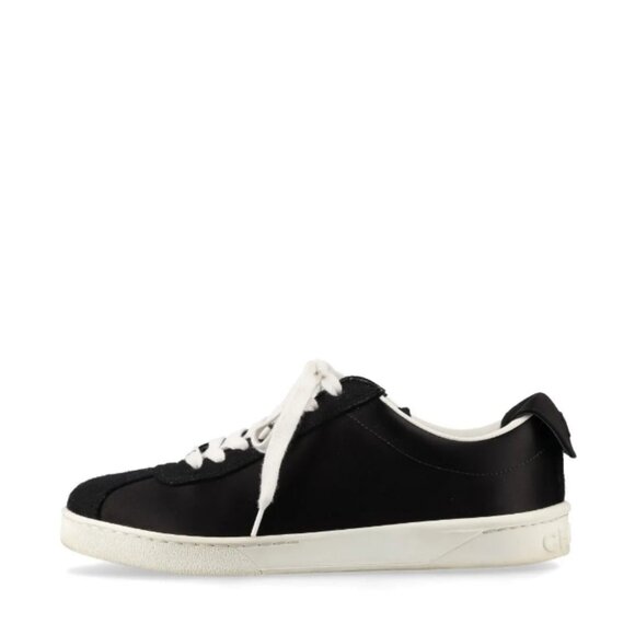 Chanel CC Logo Satin Sneakers Black - Picture 1 of 13
